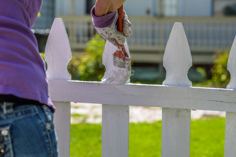 Fence Painting in Spring